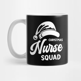 Christmas Nurse Squad White Santa Hat Mug